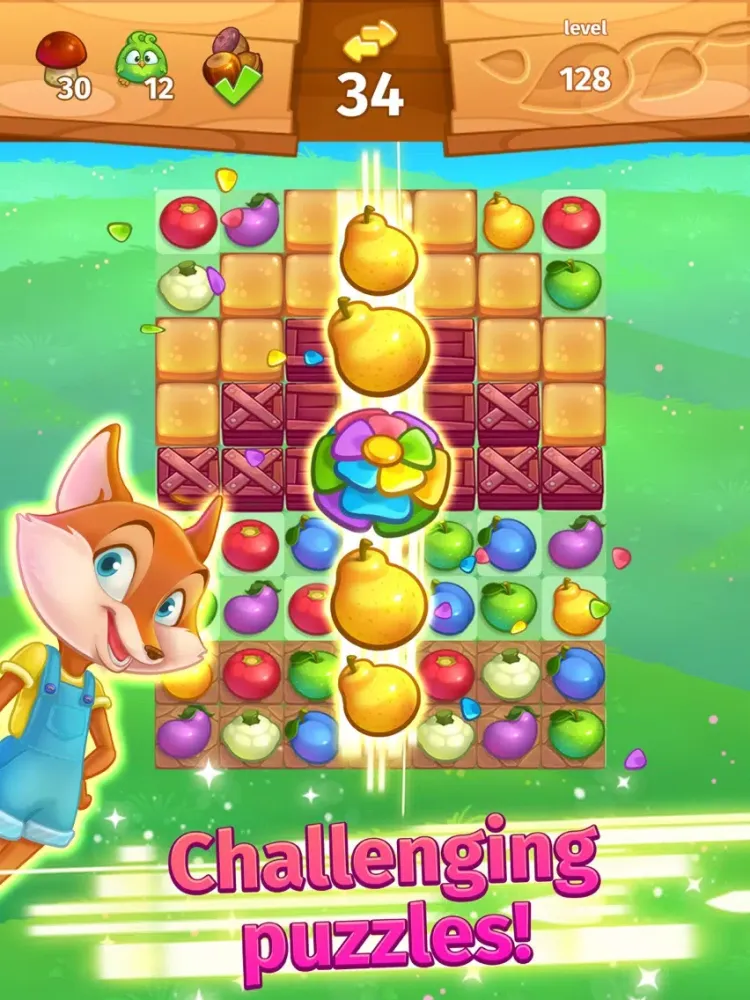 Capturas de pantalla de Animal Village match-3 iPad 
