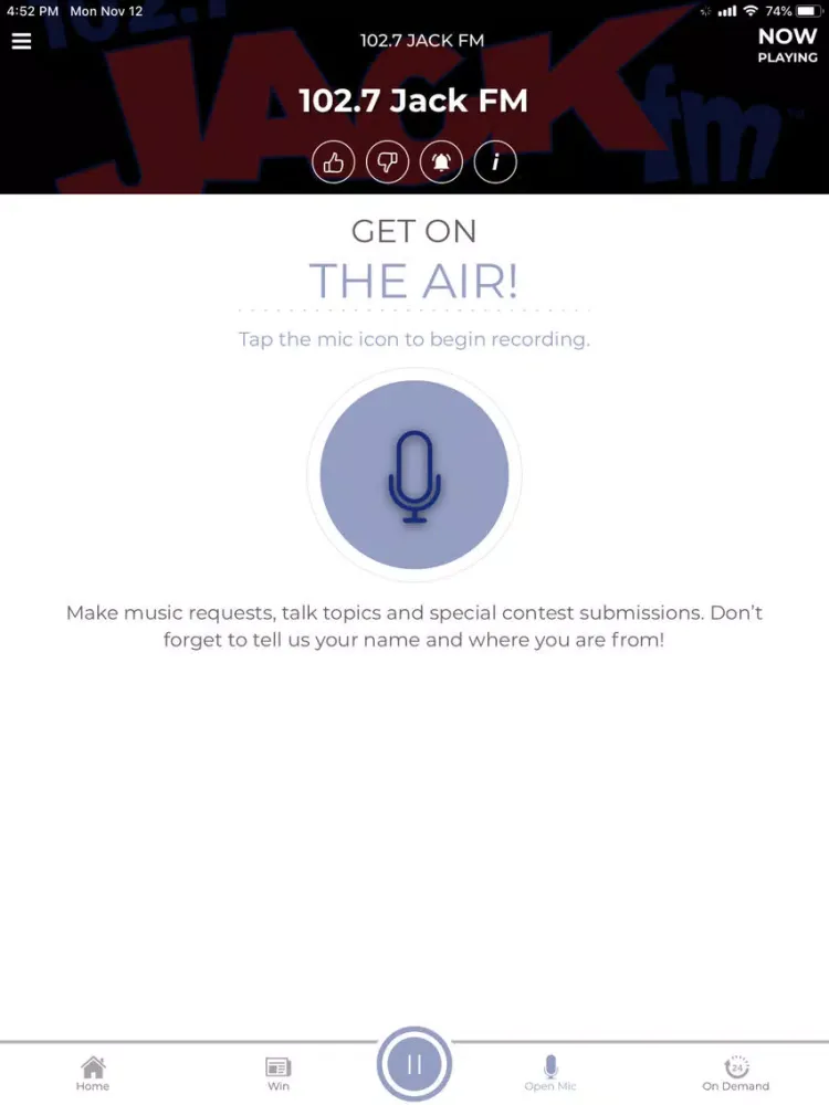 102.7 Jack FM iPad 應用截圖