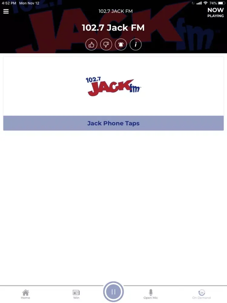 102.7 Jack FM iPad 應用截圖