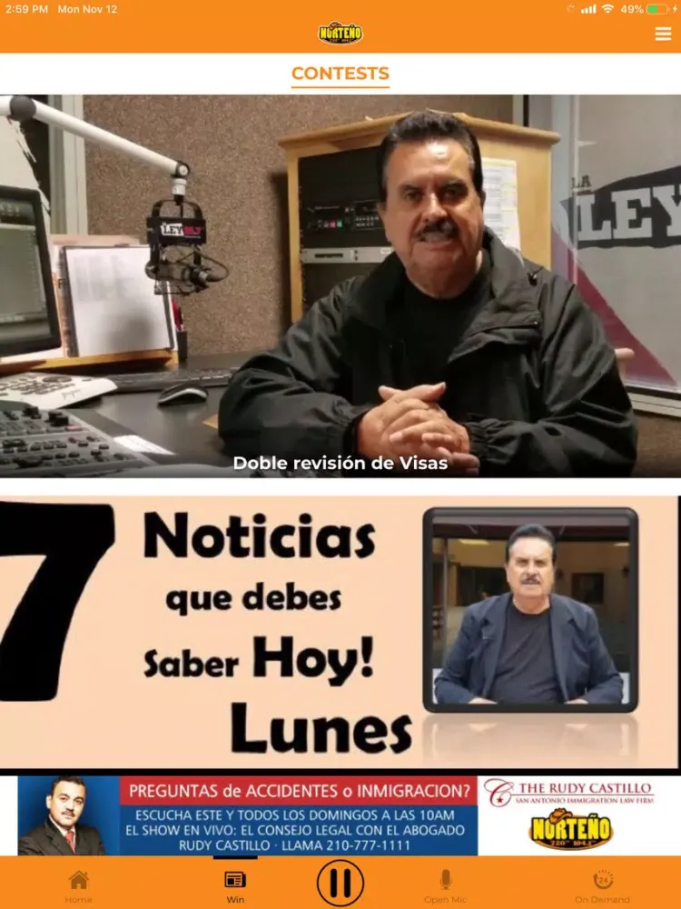 Norteño 104.1 FM iPad  Screenshots