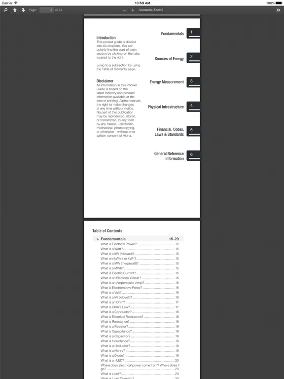 Tangkapan skrin Alpha Electricity 101 Guide iPad 