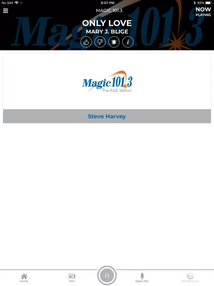 Capturas de tela do Magic 101.3 iPad 