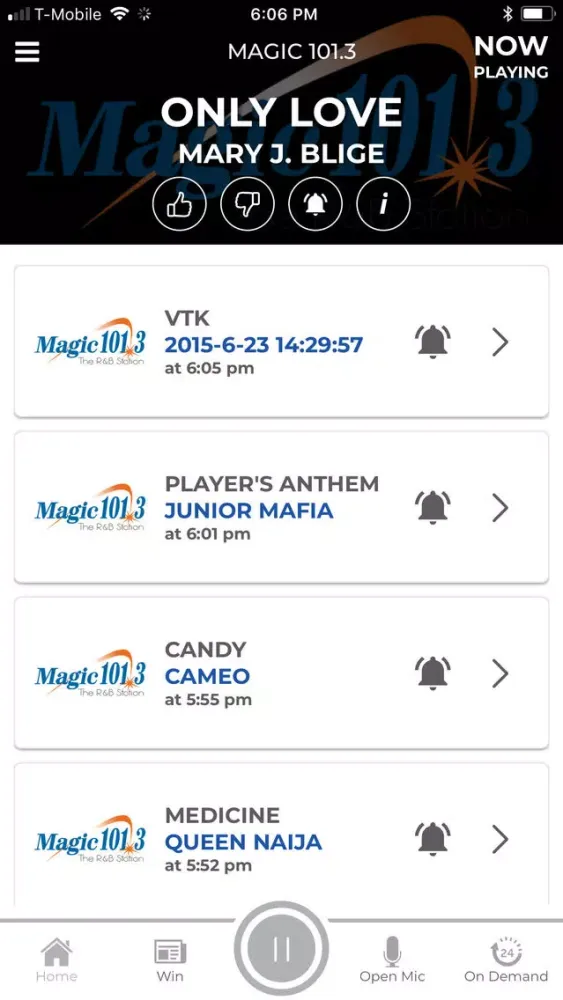 Capturas de tela do Magic 101.3