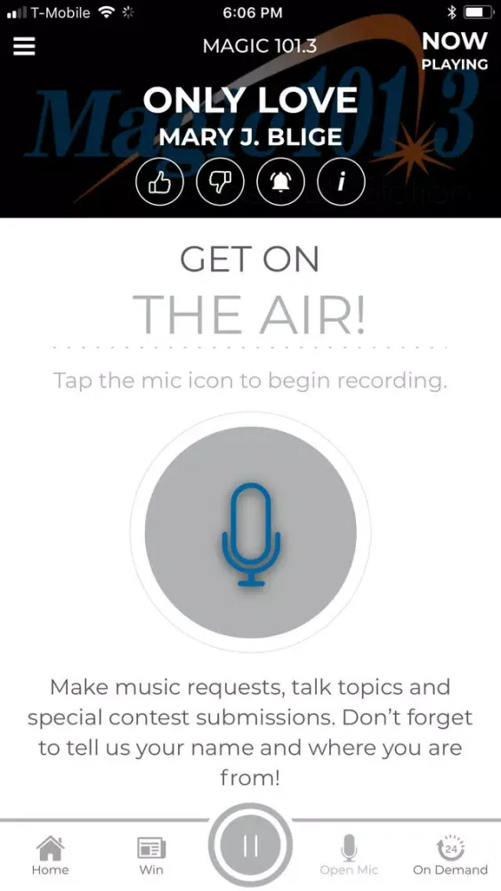 Capturas de tela do Magic 101.3