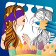Drawing and coloring by number
