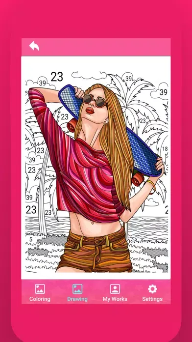 صور Drawing and coloring by number