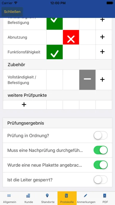 Tangkapan skrin Leiterprüfer