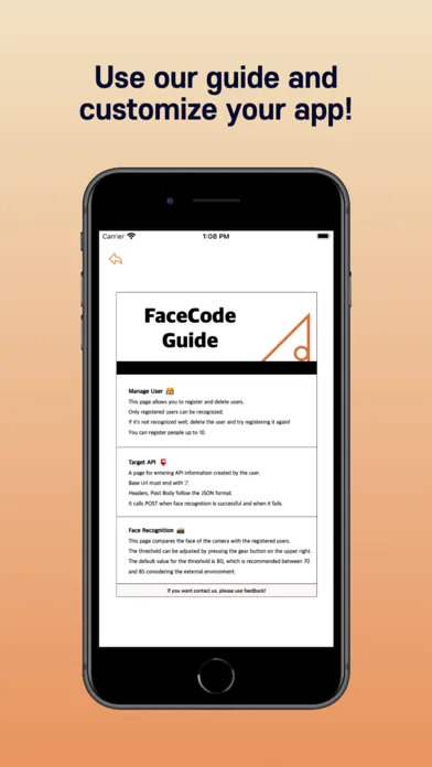 Tangkapan skrin FaceCode - face recognition
