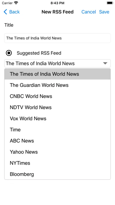 Simple RSS Reader应用截图