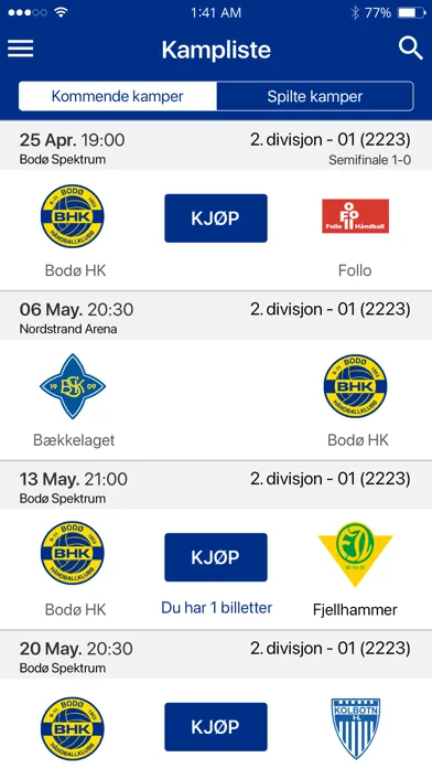 Bodø HK स्क्रीनशॉट