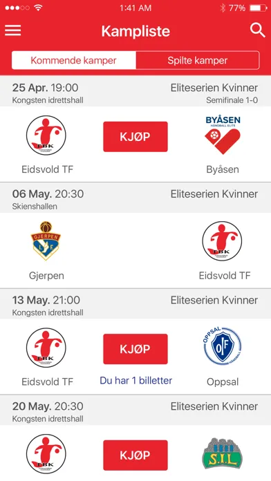 Ảnh chụp màn hình của Fredrikstad Håndball