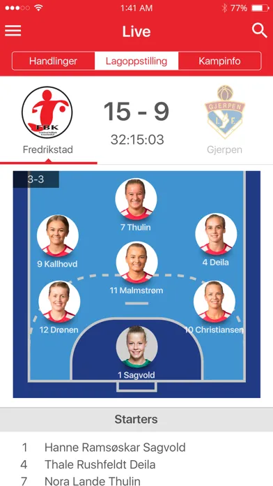 Ảnh chụp màn hình của Fredrikstad Håndball