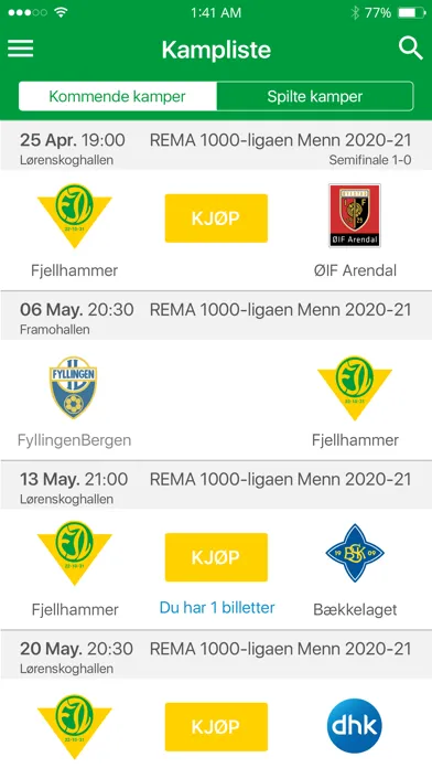 Fjellhammer håndball应用截图