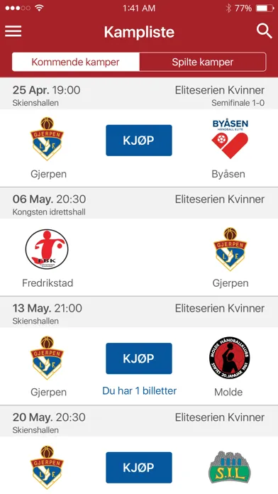 Скриншоты Gjerpen Håndball