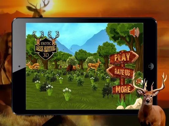 Exotic Deer Hunting 3D - Hunt the Stags in Beautiful Forest to become The Best Hunter of Season iPad  Ekran Görüntüleri