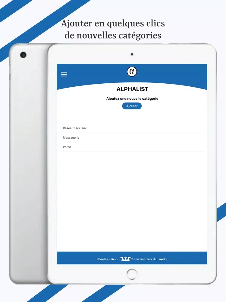 Alphalist iPad  スクリーンショット