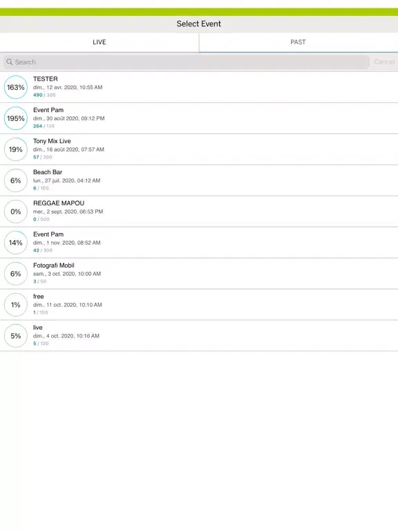 Nueventz organiser iPad  Screenshots