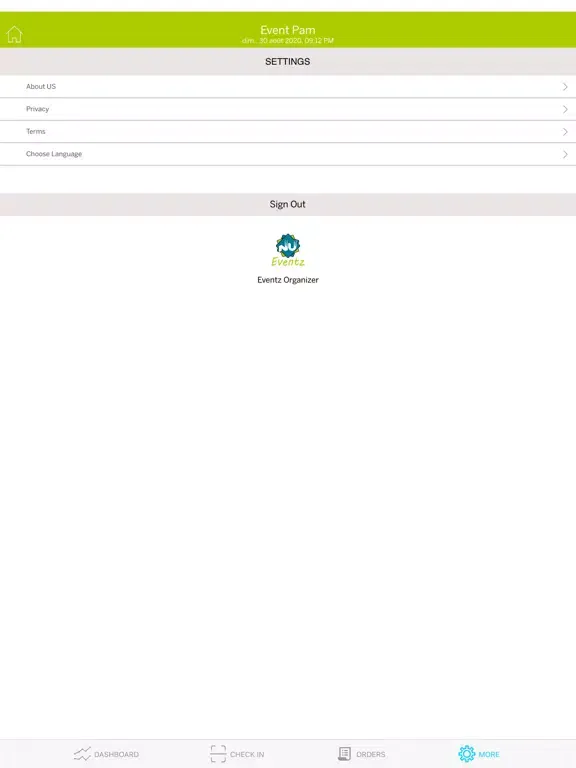 Nueventz organiser iPad  Screenshots