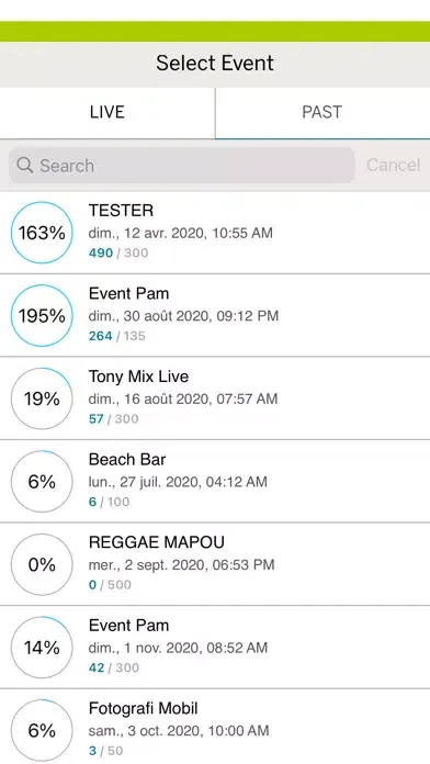 Nueventz organiser Screenshots