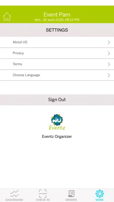 Nueventz organiser Screenshots
