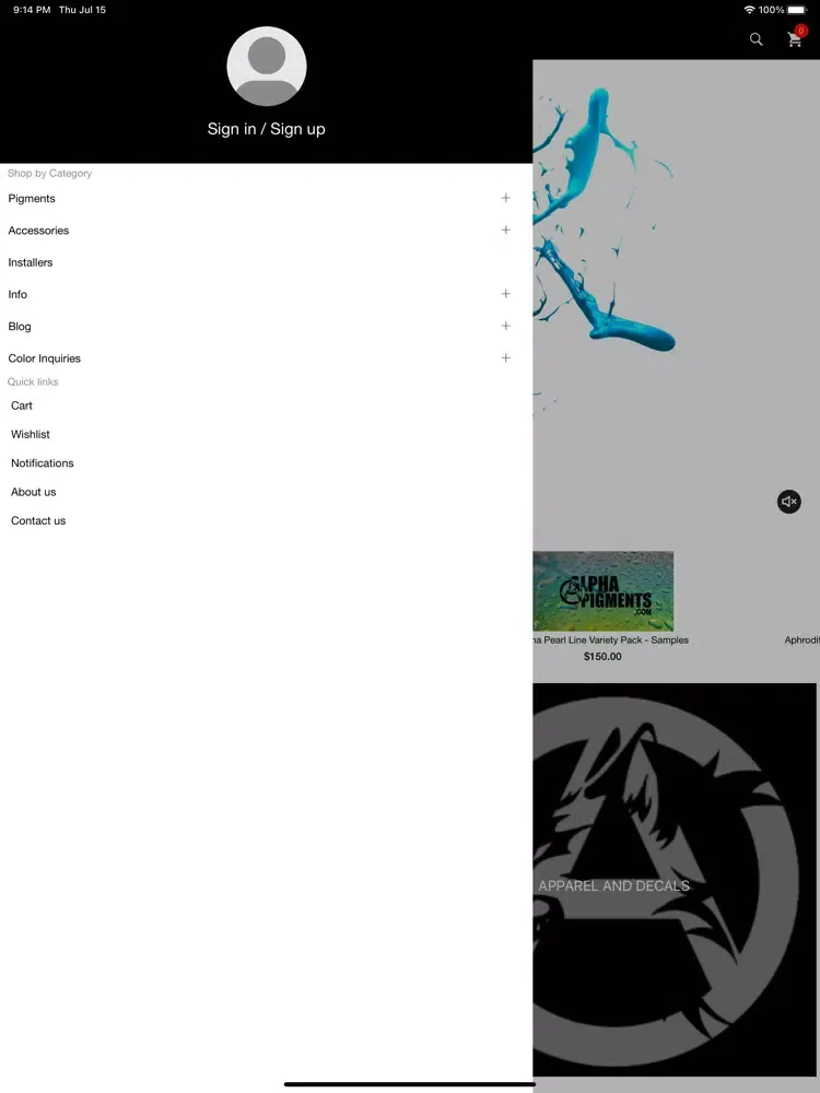 Alpha Pigments iPad 應用截圖
