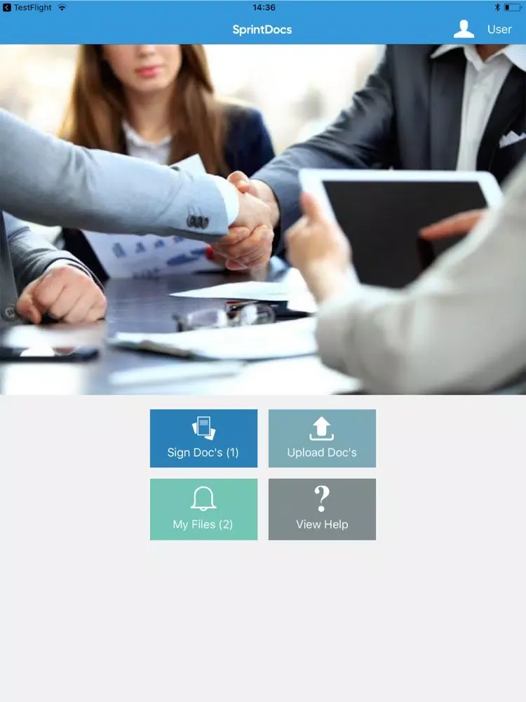 ภาพหน้าจอของ Sprint Docs iPad 