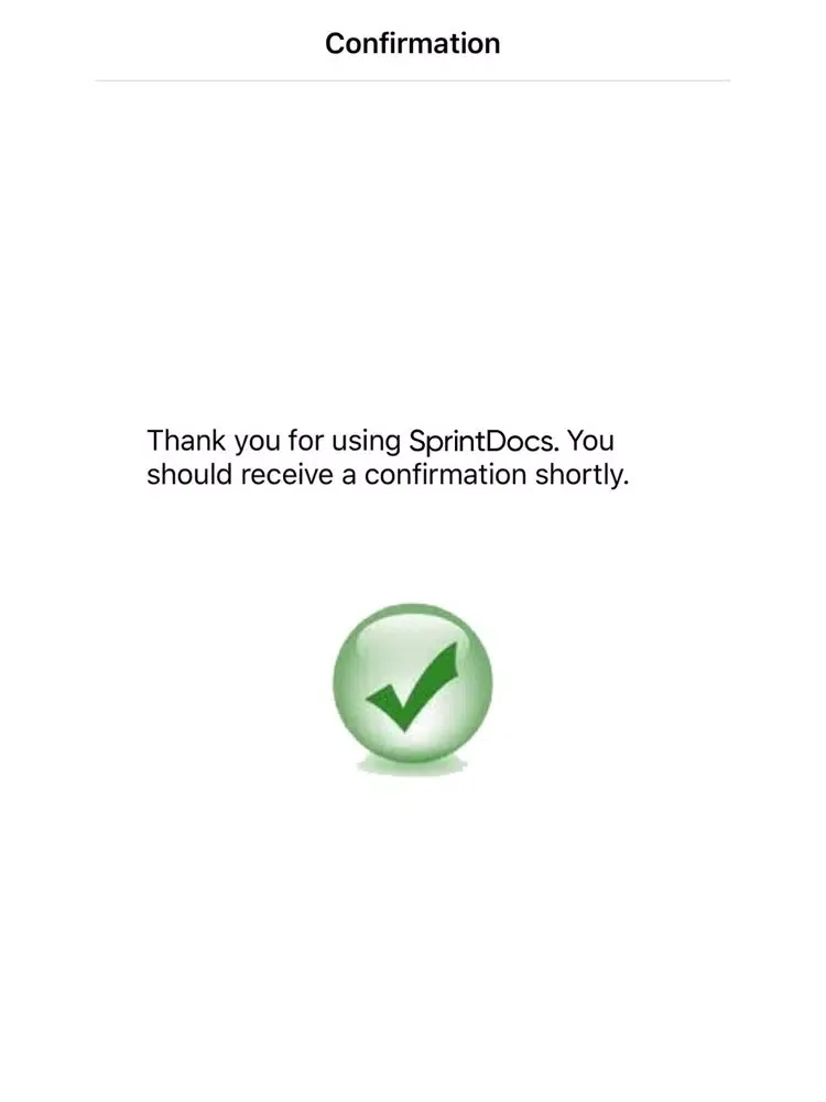 ภาพหน้าจอของ Sprint Docs iPad 
