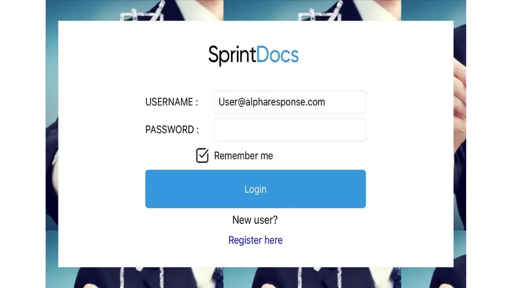 ภาพหน้าจอของ Sprint Docs