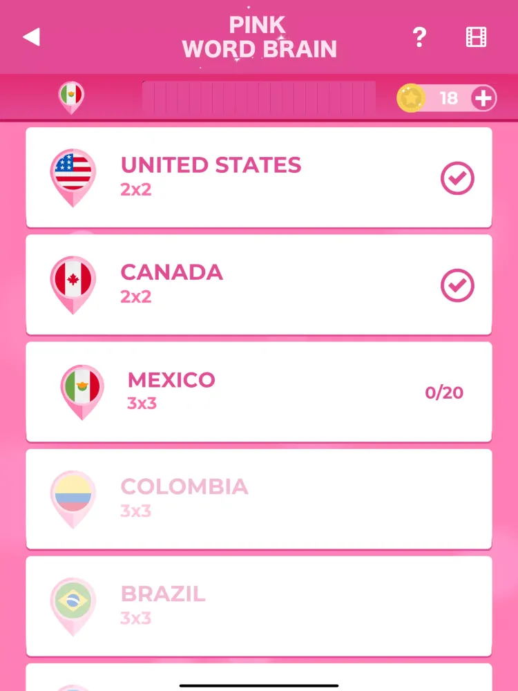PINK WORD BRAIN Screenshots