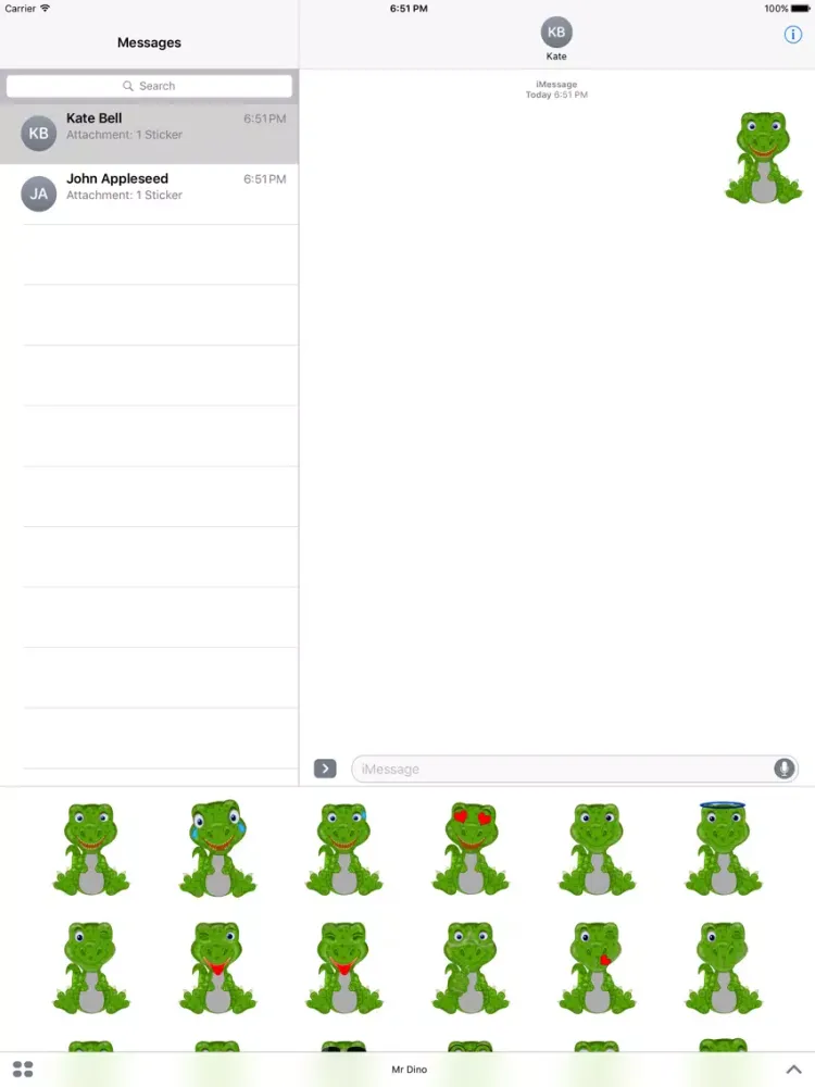 Mr Dino - Funny Stickers iPad  سکرین شاٹس