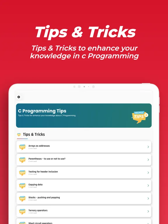 Learn C Programming Tutorials iPad Screenshots