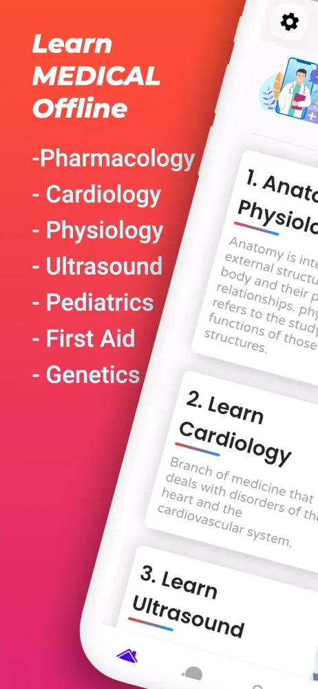 Capturas de tela do Learn Medical Offline | Medico