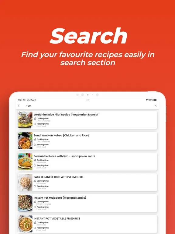 Rice Recipes [Pro] iPad  Screenshots