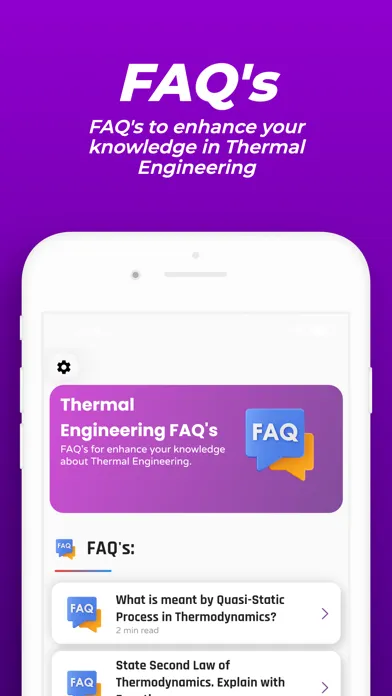 Capturas de tela do Learn Thermal Engineering