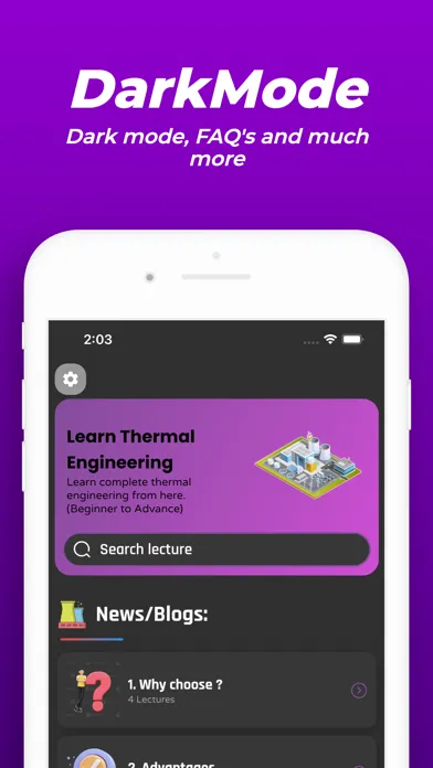 Capturas de tela do Learn Thermal Engineering