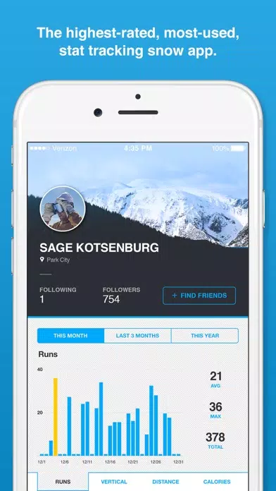 Trace Snow - Ski + Snowboard Tracker স্ক্রিনশট