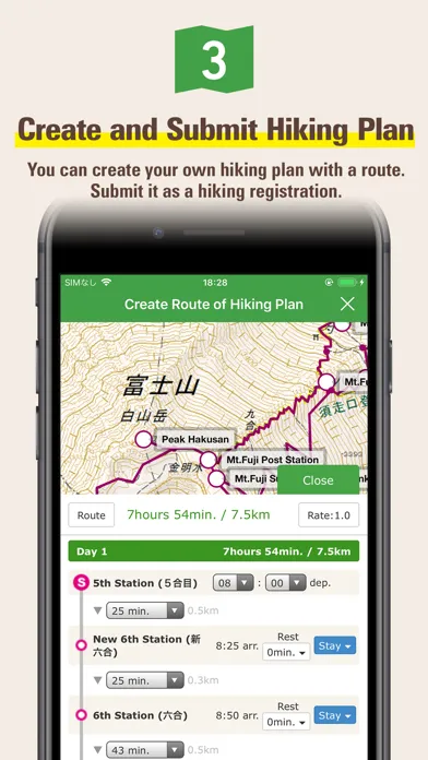 Tangkapan layar Japan Alps Hiking Map