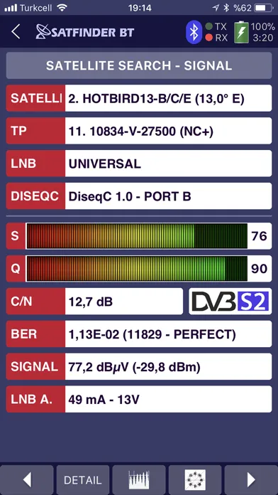 SATFINDER BT DVB-S2 স্ক্রিনশট