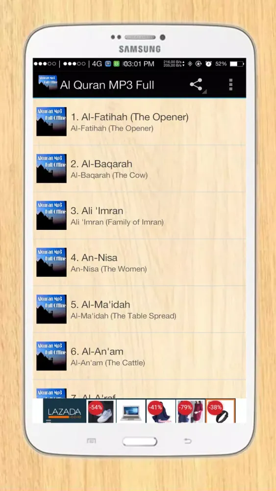 Zrzuty ekranu AL Quran Offline Full Mp3