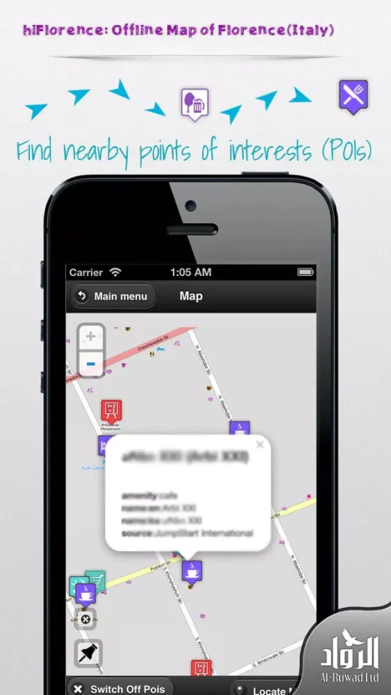 hiFlorence: Offline Map of Florence (Italy) Ekran Görüntüleri