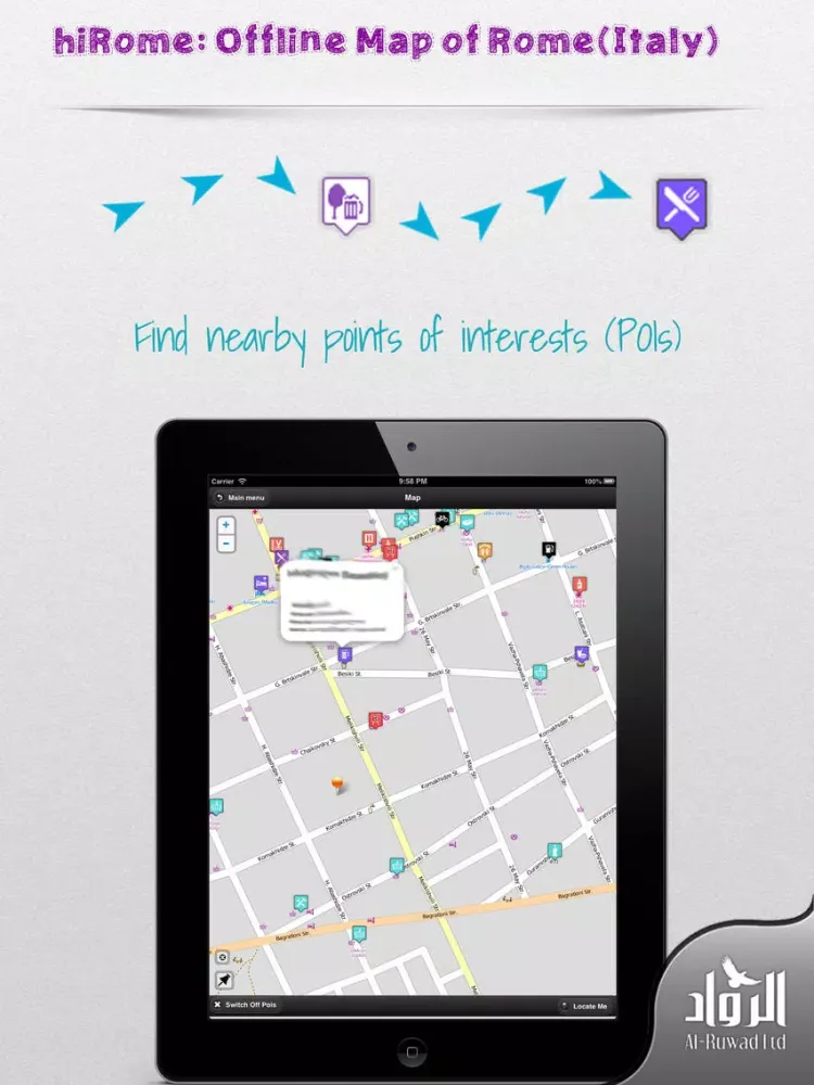 تصاویر hiRome: Offline Map of Rome (Italy) iPad 