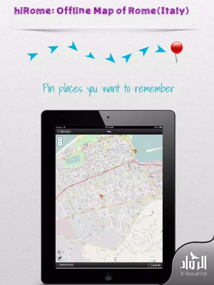 تصاویر hiRome: Offline Map of Rome (Italy) iPad 