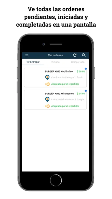Repartidores App Ekran Görüntüleri