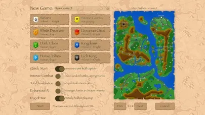 Capturas de tela do Warlords Classic Strategy