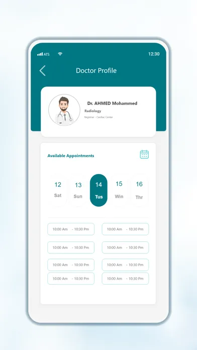 Ảnh chụp màn hình của Al-Salam Hospital App