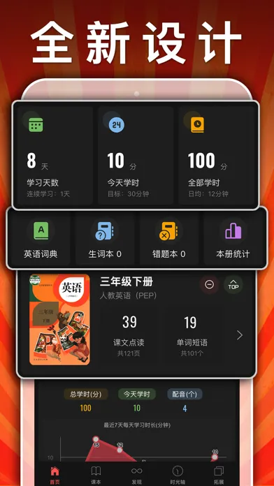 Tangkapan layar 三年级英语下册-pep小学英语人教版同步课堂点读App