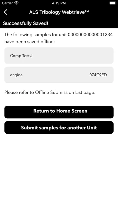Captures d'écran de Cummins Active Care Testing