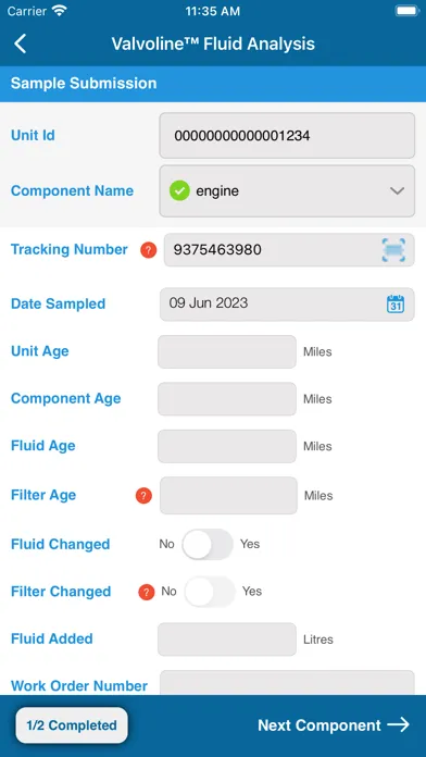 Valvoline Fluid Analysis স্ক্রিনশট