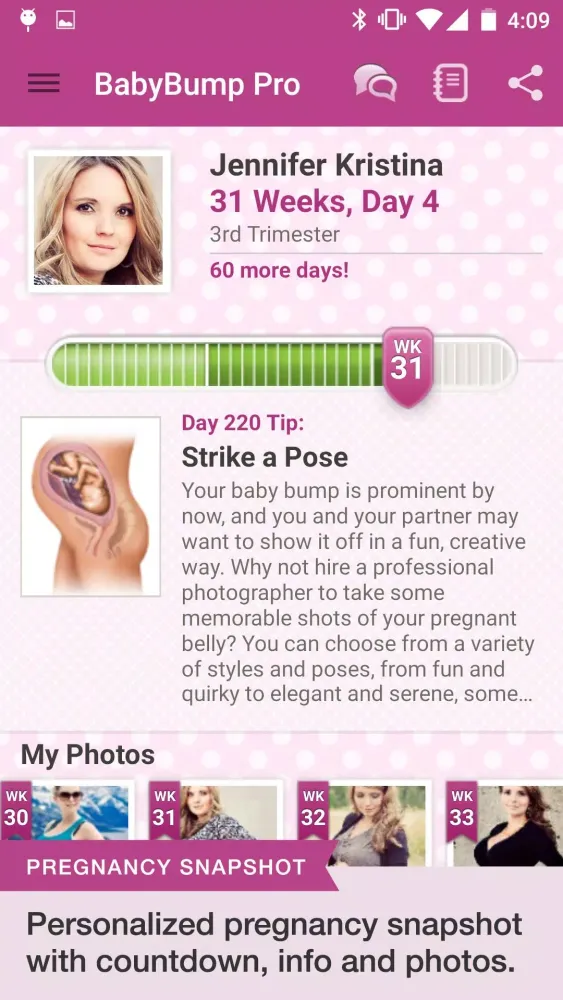 BabyBump Pro Screenshots