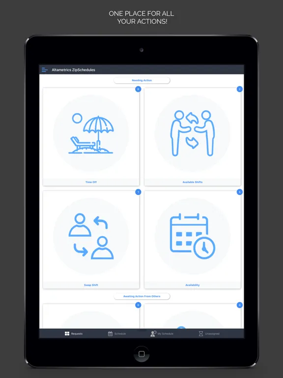 ภาพหน้าจอของ Altametrics Schedules iPad 